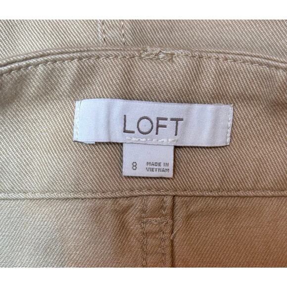 Loft Tan Pocket Skirt with Twill Tie size 8 - Picture 6 of 7